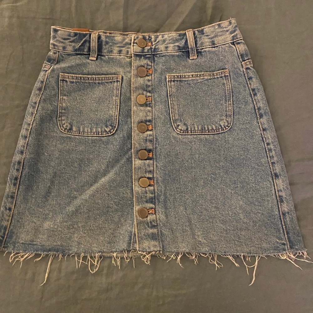 Zara denim mini skirt